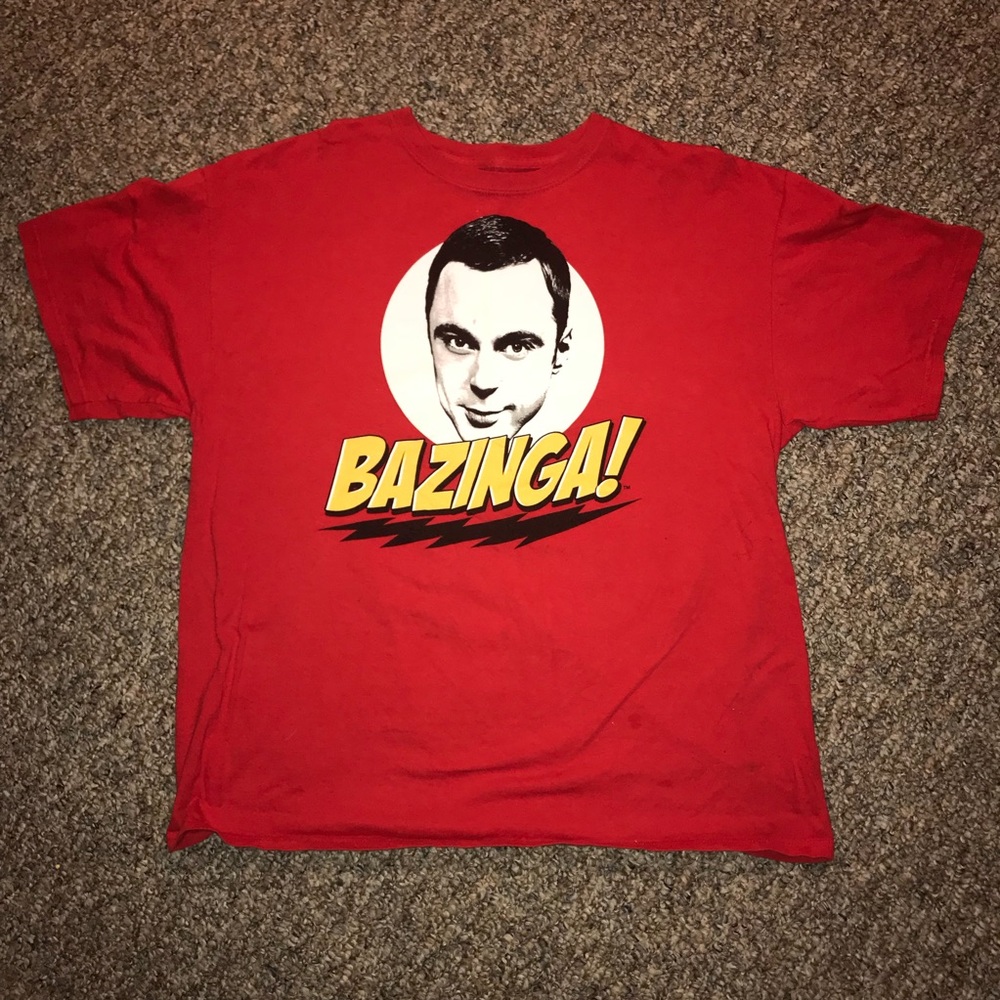 UNISEX BAZINGA! Big Bang Theory Sheldon T-shirt - Picture 1 of 3